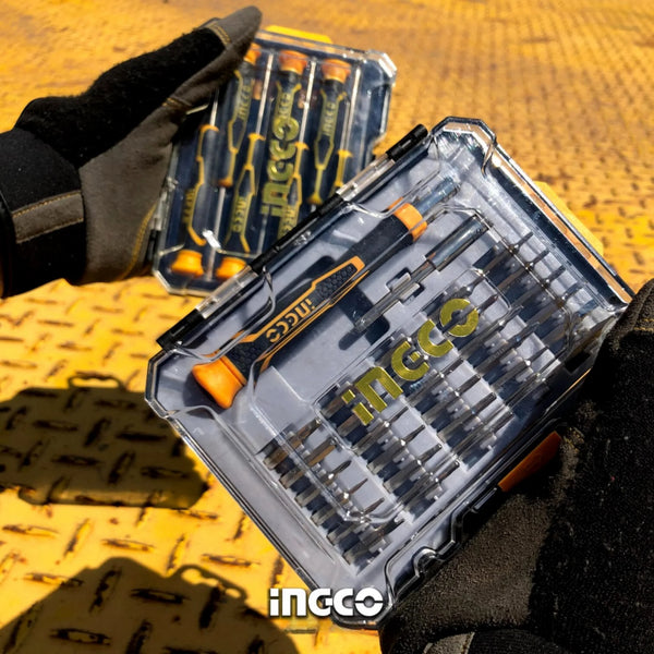 Комплект прецизни отвертки INGCO INDUSTRIAL, 32 части HKSDB0348