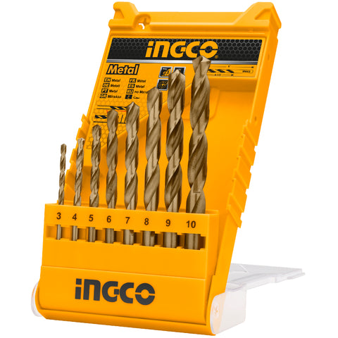 Комплект свредла за метал INGCO , HSS, 8 броя, Ø3 - Ø10 mm 8 БРОЯ AKDB1088