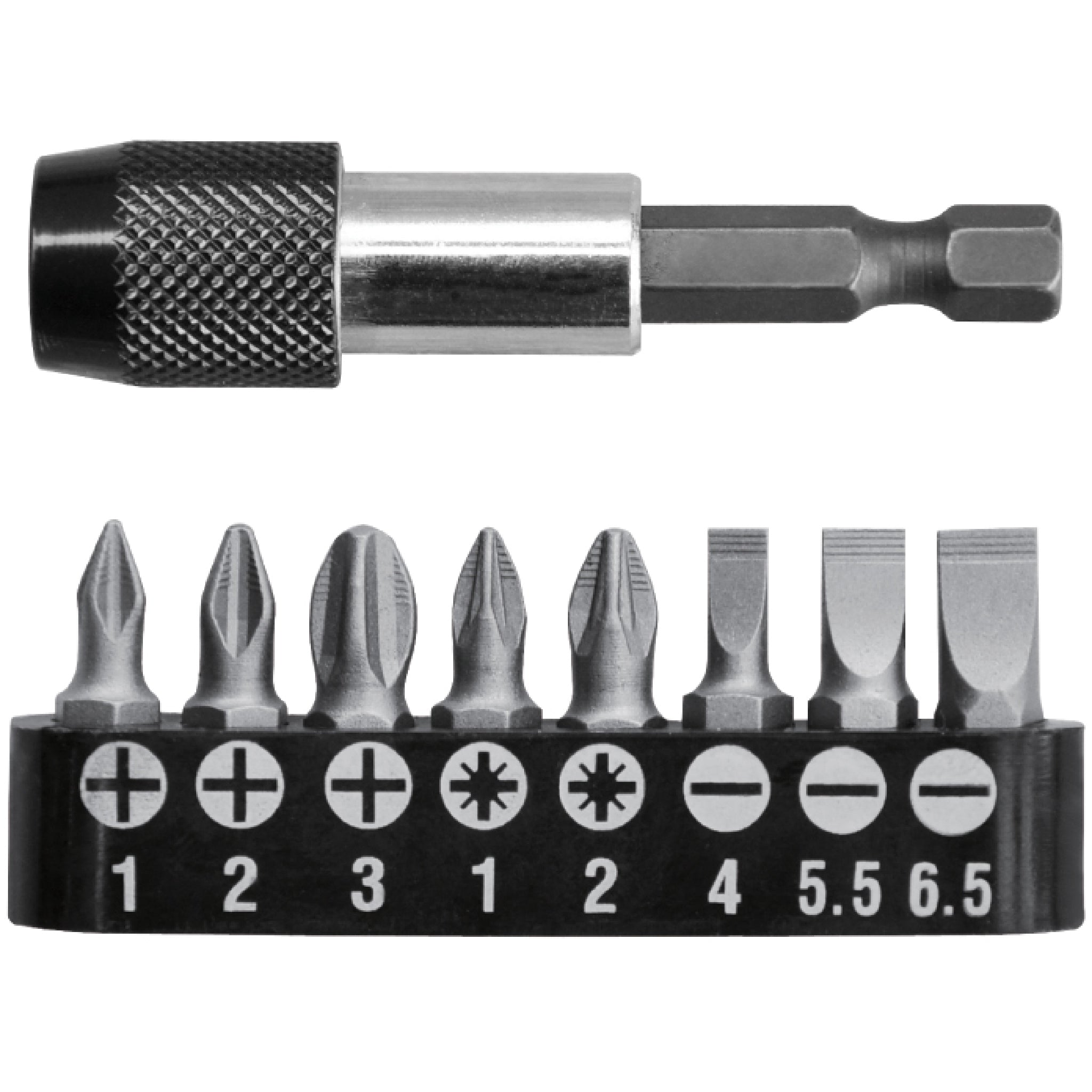 КОМПЛЕКТ БИТОВЕ И ДЪРЖАЧ 9 БРОЯ INGCO AKSD0071