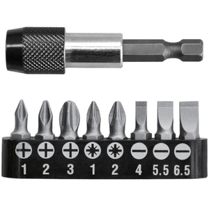 КОМПЛЕКТ БИТОВЕ И ДЪРЖАЧ 9 БРОЯ INGCO AKSD0071