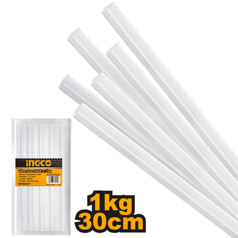 Силиконови пръчки за топло лепене INGCO, Ø 11.2mm x 30cm, 1kg AKTGS3011