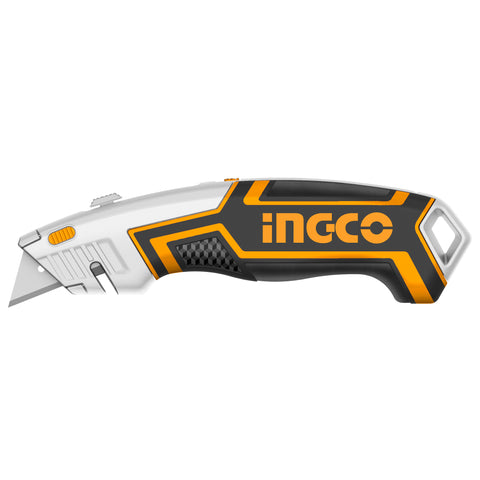 Макетен нож с 5 бр пластини INGCO INDUSTRIAL, 19 мм HUK6118