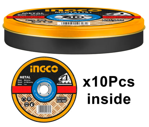 Диск за рязане на метал INGCO, Ø 115 x 1.2 mm, 10 броя MCD121155
